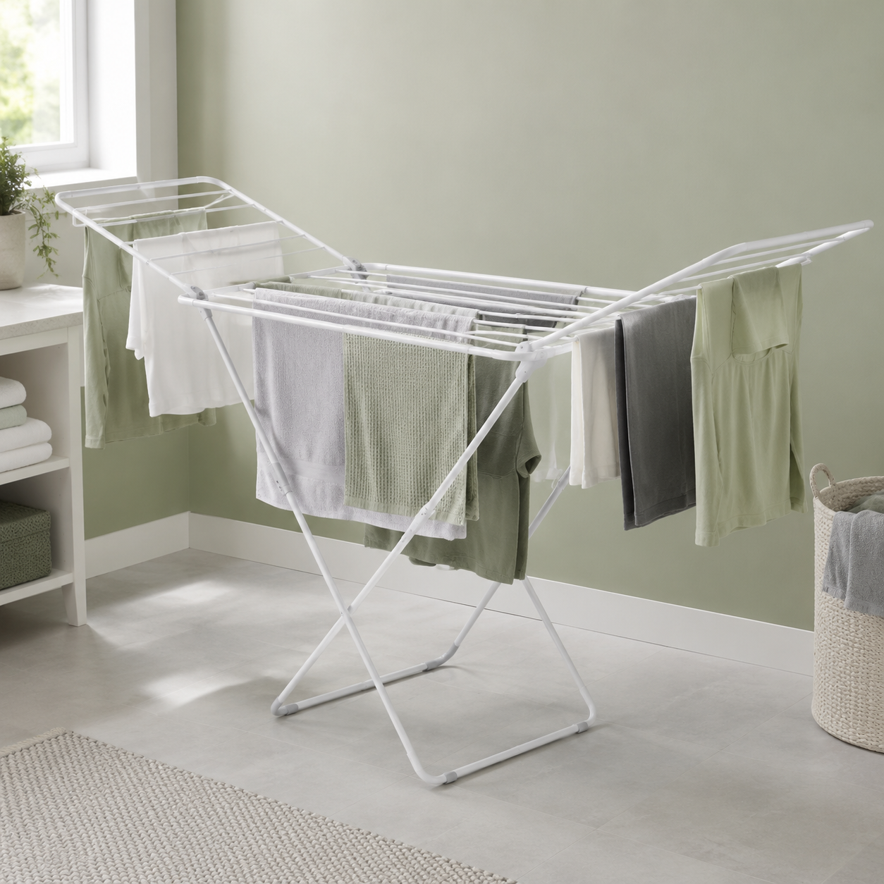 Fold-Flat Drying Rack